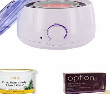 Just Beauty Gigi hard wax Kit Brazilian wax heater spatulas