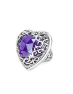 Just Cavalli Deco - Amethyst Crystal Heart Ring