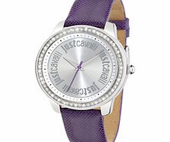 Just Cavalli Glamour purple stainless steel watch