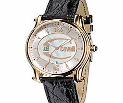 Just Cavalli Gold-tone mother-of-pearl watch