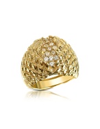Just Cavalli Just Live - Gold Plated Crystal Ring