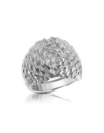 Just Live - Silver Plated Crystal Ring