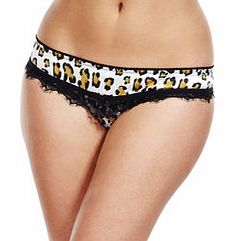 Leopard print Brazilian cut briefs