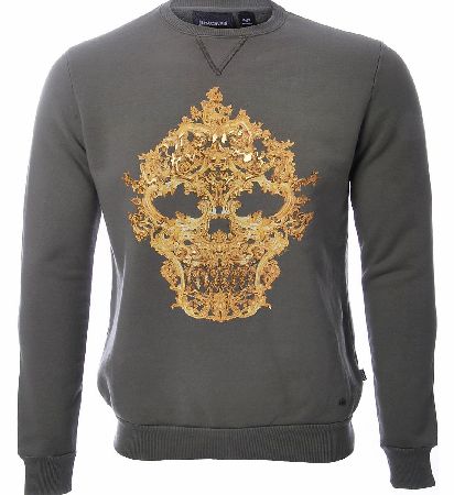 Just Cavalli Mens Crew Neck Skull Print Sweat