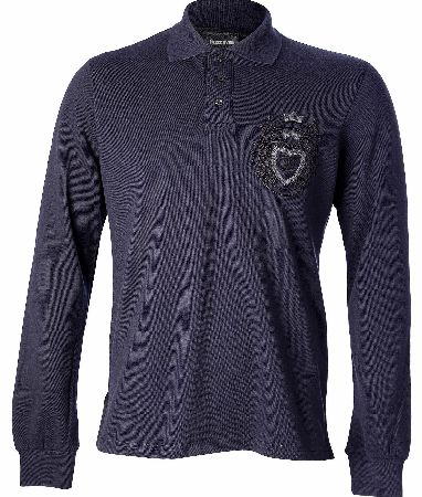 Just Cavalli Oversized Logo Long Sleeved Polo