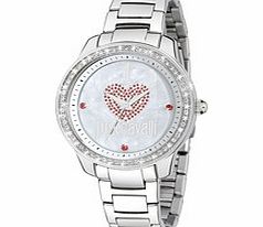 Just Cavalli Shiny silver-tone heart dial watch