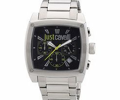 Just Cavalli Silver-tone stainless steel watch