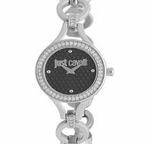 Just Cavalli Solo black dial crystal bracelet watch