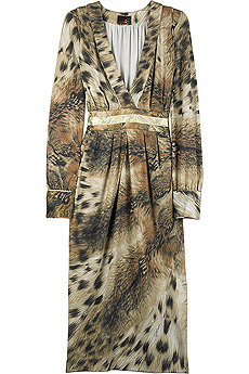 Tiger print jersey dress