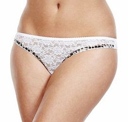 White lace Brazilian briefs