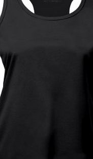 Just Cool Girlie Fit Sports Ladies Vest / Tank Top (L) (Jet Black)