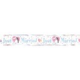 Just For Fun Banner (12ft long, metallic) - Just Married