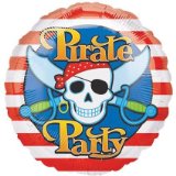 Just For Fun Printed Foil Balloon (18in, round) - Pirate Party