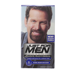 just For Men Moustache, Beard and Sideburns Medium-Dark Brown 2 For andpound;10