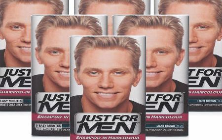 Just For Men Shampoo-In - Light Brown 6 Pack