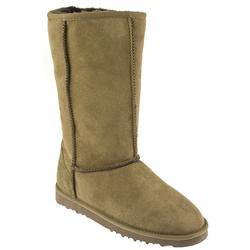 Just Sheepskin Female Just1053 Leather nubuck Upper Pure Sheepskin Lining Casual in Dark Brown, Tan