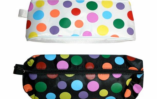Just stationery  210mm Polka Dots Pencil Case - Assorted Shapes