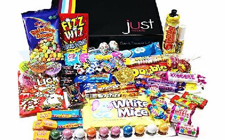 Just Sweets Retro Hampers The Best Ever Retro Sweets COSMIC Treasure Box - The Original Sweet Shop in a Box! - Great gift idea for him or her, women and men, boys and girls, mum or dad!