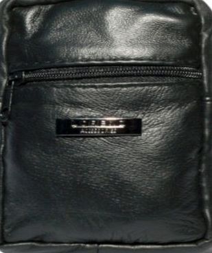 Just4ugifts Small Leather Black Pouch - Camera/Cigarette/Card Case