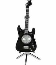 justagift Novelty Clocks Techno Black Fender Guitar Clock