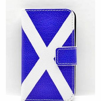 Justin Case iPhone 4 / 4s Flag Of Scotland Wallet Clutch Purse Credit Bank Card Holder Designer Case Accessories Cover And Screen Protector