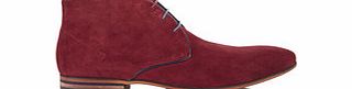 JUSTIN REECE Andrew red leather ankle boots