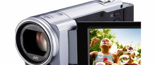 JVC GZ-E10SEK Full HD Everio Memory Digital Camcorder - Silver (40x Optical Zoom) 2.7 inch LCD Screen