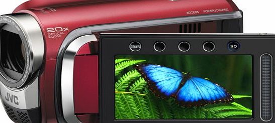 GZ-HD300R High Definition Camcorder With 60GB Hard Disc Drive amp; microSD format With Konica Minolta High Definition Lens - Red