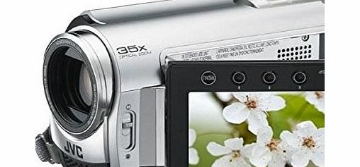 JVC GZ-MG330H Slim HDD/microSD Hybrid Camcorder With Konica Minolta Lens (35x Optical Zoom)