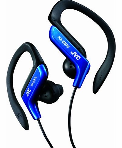 JVC HA-EB75-AE Sports Headphone with Adjustable Clip - Blue