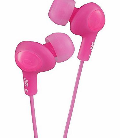 JVC HAFX5PE Gumy Plus Noise Isolating Headphones - Peach Pink