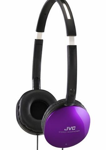 JVC iPhone and iPod Compatible Foldable Lightweight Headphones - Violet