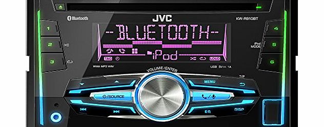 JVC KW-R910BT Double Din Bluetooth Car Stereo with USB/AUX Input
