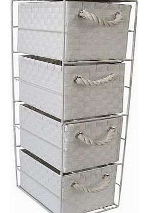 JVL 4-Drawer Storage Unit, White