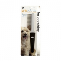 JW Pet Gripsoft Grooming Comb Medium