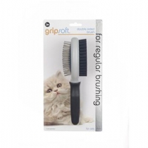 JW Pet Gripsoft Grooming Double Sided Cat Brush