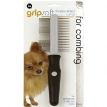 JW Pet Gripsoft Grooming Double Sided Comb Single