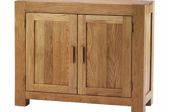 K.Interiors Collection Chester Oak Small 2-Door Sideboard with Matt Lacquer Finish, Brown
