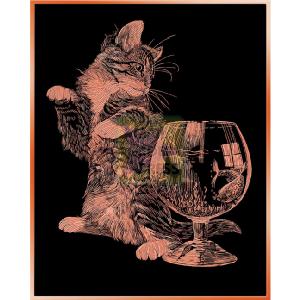 KSG Artfoil Copper Curious Kitten