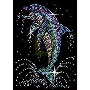 K S G KSG Dolphin Sequin Art