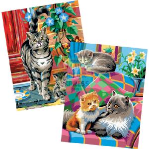 K S G KSG Junior Painting by Numbers Cats Pair