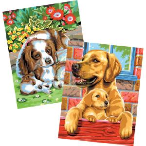 K S G KSG Junior Painting by Numbers Dogs Pair