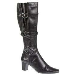 K Shoes by Clarks Female Key Word Leather Upper Textile / Leather Lining Comfort Calf Knee Boots in Black