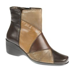 Female Lance Spears Leather Upper Textile Lining Comfort Ankle Boots in Brown