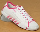 K-Swiss Ladies K-Swiss Moulton White/Pink Leather Trainers