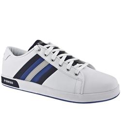 K-Swiss Male Welford Ii Leather Upper Fashion Trainers in White and Blue