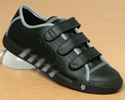 K-Swiss Moulton Black/Grey Leather 3 Strap