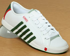 K-Swiss Moulton White/Green Leather Trainers