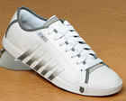 K-Swiss Moulton White/Grey Leather Trainers