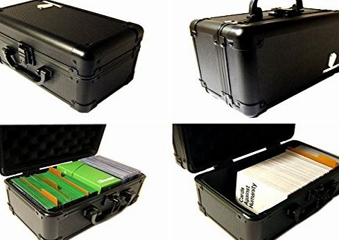 KakapopoTCG Card Storage D2 Black Metal Storage Case for Deck Box Toploaders Trading Cards and Card Games: TCG Ultra Pro Deck Protector Sleeve Deck Box MTG Magic the Gathering YGO Yugioh Match Attax Board Games Sports Wow Pok